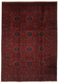 207X294 絨毯 オリエンタル アフガン Khal Mohammadi ブラック/ダークレッド (ウール, アフガニスタン) Carpetvista