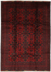 210X292 絨毯 オリエンタル アフガン Khal Mohammadi ブラック/ダークレッド (ウール, アフガニスタン) Carpetvista