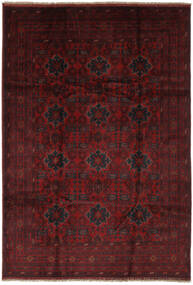 Tappeto Orientale Afghan Khal Mohammadi 201X293 Nero/Rosso Scuro (Lana, Afghanistan)