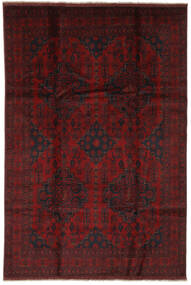 絨毯 オリエンタル アフガン Khal Mohammadi 195X291 ブラック/ダークレッド (ウール, アフガニスタン)