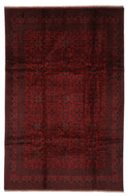 195X296 絨毯 オリエンタル アフガン Khal Mohammadi ブラック/ダークレッド (ウール, アフガニスタン) Carpetvista