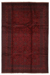 198X299 絨毯 オリエンタル アフガン Khal Mohammadi ブラック/ダークレッド (ウール, アフガニスタン) Carpetvista