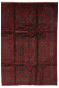 206X300 Χαλι Ανατολής Afghan Khal Mohammadi Μαύρα/Σκούρο Κόκκινο (Μαλλί, Αφγανικά) Carpetvista
