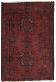 Afghan Khal Mohammadi Matot Matto 76X121 Musta/Tummanpunainen Villa, Afganistan Carpetvista