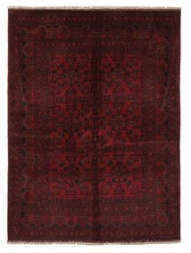絨毯 オリエンタル アフガン Khal Mohammadi 151X202 ブラック/ダークレッド (ウール, アフガニスタン)