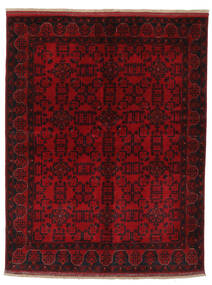  Afghan Khal Mohammadi Alfombra 154X196 De Lana Negro/Rojo Oscuro Pequeño Carpetvista