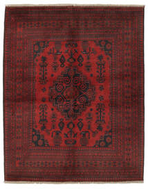  Orientalsk Afghan Khal Mohammadi Teppe 156X196 Svart/Mørk Rød Ull, Afghanistan Carpetvista