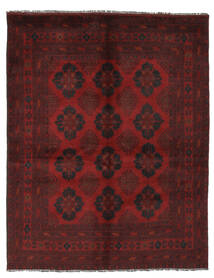150X193 絨毯 オリエンタル アフガン Khal Mohammadi ブラック/ダークレッド (ウール, アフガニスタン) Carpetvista