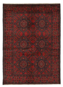 145X201 Afghan Khal Mohammadi Rug Oriental Black/Dark Red (Wool, Afghanistan) Carpetvista