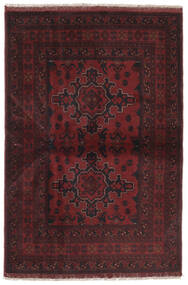 102X149 絨毯 アフガン Khal Mohammadi オリエンタル ブラック/ダークレッド (ウール, アフガニスタン) Carpetvista