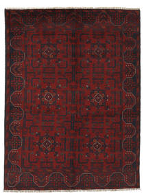  Afghan Khal Mohammadi Covor 140X194 Negru/Dark Red Carpetvista