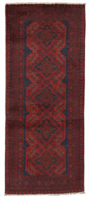 Afghan Khal Mohammadi Rug 79X188 Runner
 Black/Dark Red Wool, Afghanistan Carpetvista
