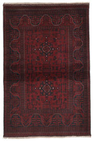 101X152 絨毯 アフガン Khal Mohammadi オリエンタル ブラック/ダークレッド (ウール, アフガニスタン) Carpetvista