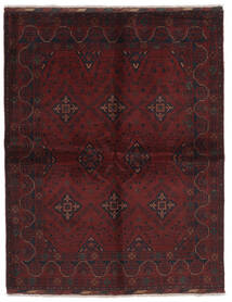  Orientalisk Afghan Khal Mohammadi Matta 153X193 Svart/Mörkröd Ull, Afghanistan Carpetvista