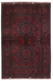102X149 Χαλι Afghan Khal Mohammadi Ανατολής Μαύρα/Σκούρο Κόκκινο (Μαλλί, Αφγανικά) Carpetvista