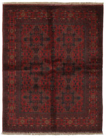  Orientalisk Afghan Khal Mohammadi Matta 146X190 Svart/Mörkröd Ull, Afghanistan Carpetvista