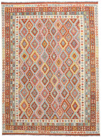 絨毯 オリエンタル キリム アフガン オールド スタイル 274X368 茶色/ベージュ 大きな (ウール, アフガニスタン)