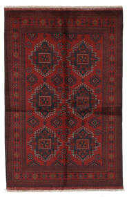 131X198 Tapis Afghan Khal Mohammadi D'orient Noir/Rouge Foncé (Laine, Afghanistan) Carpetvista