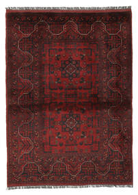 102X140 Afghan Khal Mohammadi Tæppe Orientalsk Sort/Mørkerød (Uld, Afghanistan) Carpetvista