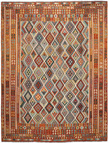  Kilim Afgán Old Style 304X397 Gyapjúszőnyeg Sötétpiros/Barna Nagy Carpetvista