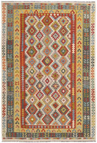 Kilim Afghan Old Style Rug 202X300 Brown/Orange Wool, Afghanistan Carpetvista