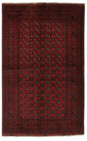 Afghan Fine Matot Matto 160X252 Musta/Tummanpunainen Villa, Afganistan Carpetvista
