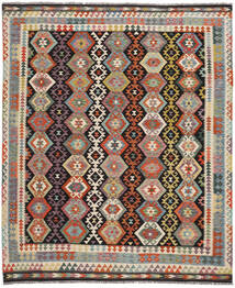 絨毯 オリエンタル キリム アフガン オールド スタイル 248X299 ブラック/茶色 (ウール, アフガニスタン)