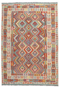 202X288 Kilim Afghan Old Style Rug Oriental Brown/Beige (Wool, Afghanistan) Carpetvista