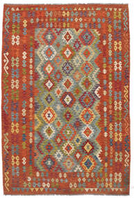  Kelim Afghan Old Style Teppe 198X292 Mørk Rød/Brun Carpetvista