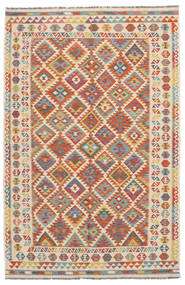 Tapis D'orient Kilim Afghan Old Style 198X300 Marron/Beige (Laine, Afghanistan)