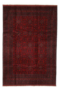 205X298 絨毯 オリエンタル アフガン Khal Mohammadi ブラック/ダークレッド (ウール, アフガニスタン) Carpetvista