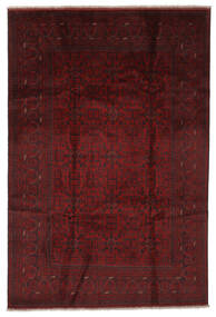 204X301 Tappeto Orientale Afghan Khal Mohammadi Nero/Rosso Scuro (Lana, Afghanistan) Carpetvista