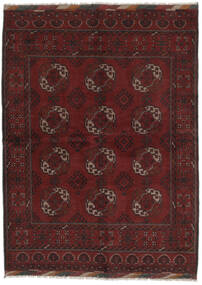 Afghan Fine Teppich 176X238 Schwarz/Dunkelrot Wolle, Afghanistan Carpetvista
