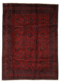 203X280 Χαλι Ανατολής Afghan Khal Mohammadi Μαύρα/Σκούρο Κόκκινο (Μαλλί, Αφγανικά) Carpetvista