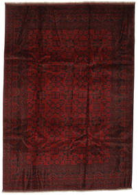 206X292 絨毯 オリエンタル アフガン Khal Mohammadi ブラック/ダークレッド (ウール, アフガニスタン) Carpetvista