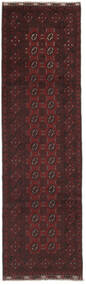  Afghan Fine Covor 83X284 Negru/Dark Red Carpetvista