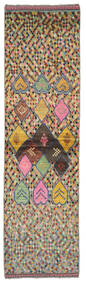 Moroccan Berber - Afghanistan Matto 69X243 Käytävämatto Vihreä/Ruskea Villa, Afganistan Carpetvista