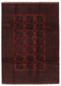 210X287 Afghan Fine Rug Oriental Black/Dark Red (Wool, Afghanistan) Carpetvista
