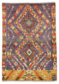  84X121 Moroccan Berber - Afghanistan Rug Brown/Dark Pink Afghanistan Carpetvista