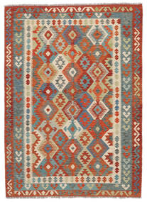 Kilim Afghan Old Style Rug 174X243 Dark Red/Orange Wool, Afghanistan Carpetvista
