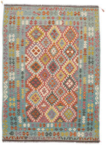 172X238 絨毯 キリム アフガン オールド スタイル オリエンタル グリーン/茶色 (ウール, アフガニスタン) Carpetvista