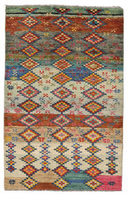  Moroccan Berber - Afghanistan 87X136 Villamatto Ruskea/Tummanpunainen Pieni Matto Carpetvista