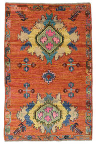  121X186 Moroccan Berber - Afghanistan Matto Tummanpunainen/Punainen Afganistan Carpetvista