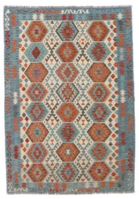  Kelim Afghan Old Style Matot 178X253 Villamatto Vihreä/Tummanpunainen Matto Carpetvista