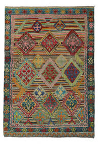 Moroccan Berber - Afghanistan Matto 117X174 Ruskea/Musta Villa, Afganistan Carpetvista