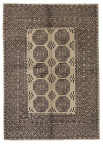  Afghan Fine Rug 171X242 Wool Brown/Black Carpetvista
