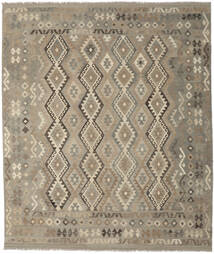 絨毯 オリエンタル キリム アフガン オールド スタイル 257X297 茶色/オレンジ 大きな (ウール, アフガニスタン)