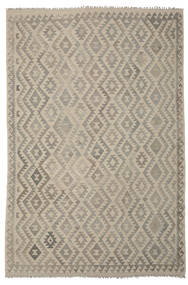  Kilim Afghan Old Style Rug 204X302 Wool Orange/Brown Carpetvista