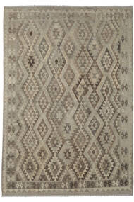  Kilim Afghan Old Style Rug 202X287 Wool Brown/Orange Carpetvista