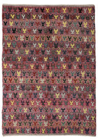 Tappeto Moroccan Berber - Afghanistan 171X238 Rosso Scuro/Nero (Lana, Afghanistan)